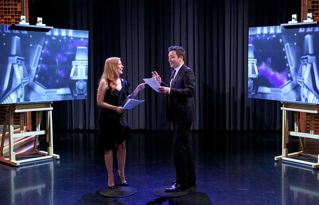 Jessica Chastain, Jimmy Fallon, The Tonight Show Jessica Chastain, Jimmy Fallon, The Tonight Show